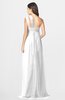 ColsBM Maddison Cloud White Bohemian A-line One Shoulder Zip up Chiffon30 Ruching Bridesmaid Dresses