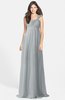 ColsBM Maddison Frost Grey Bohemian A-line One Shoulder Zip up Chiffon30 Ruching Bridesmaid Dresses