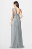 ColsBM Maddison Frost Grey Bohemian A-line One Shoulder Zip up Chiffon30 Ruching Bridesmaid Dresses
