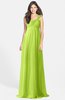 ColsBM Maddison Green Glow Bohemian A-line One Shoulder Zip up Chiffon30 Ruching Bridesmaid Dresses