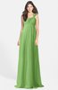 ColsBM Maddison Kiwi Green Bohemian A-line One Shoulder Zip up Chiffon30 Ruching Bridesmaid Dresses