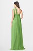 ColsBM Maddison Kiwi Green Bohemian A-line One Shoulder Zip up Chiffon30 Ruching Bridesmaid Dresses