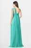 ColsBM Maddison Mint Green Bohemian A-line One Shoulder Zip up Chiffon30 Ruching Bridesmaid Dresses