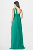 ColsBM Maddison Viridian Green Bohemian A-line One Shoulder Zip up Chiffon30 Ruching Bridesmaid Dresses