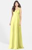 ColsBM Maddison Wax Yellow Bohemian A-line One Shoulder Zip up Chiffon30 Ruching Bridesmaid Dresses