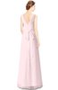 ColsBM Gayle Blush Classic V-neck Sleeveless Floor Length Bow Bridesmaid Dresses