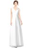 ColsBM Gayle Cloud White Classic V-neck Sleeveless Floor Length Bow Bridesmaid Dresses