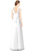 ColsBM Gayle Cloud White Classic V-neck Sleeveless Floor Length Bow Bridesmaid Dresses