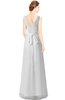 ColsBM Gayle Dove Grey Classic V-neck Sleeveless Floor Length Bow Bridesmaid Dresses