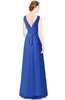 ColsBM Gayle Electric Blue Classic V-neck Sleeveless Floor Length Bow Bridesmaid Dresses
