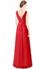 ColsBM Gayle Flame Scarlet Classic V-neck Sleeveless Floor Length Bow Bridesmaid Dresses