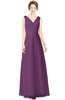 ColsBM Gayle Grape Juice Classic V-neck Sleeveless Floor Length Bow Bridesmaid Dresses