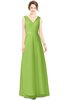 ColsBM Gayle Greenery Classic V-neck Sleeveless Floor Length Bow Bridesmaid Dresses