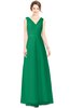 ColsBM Gayle Pepper Green Classic V-neck Sleeveless Floor Length Bow Bridesmaid Dresses