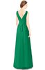 ColsBM Gayle Pepper Green Classic V-neck Sleeveless Floor Length Bow Bridesmaid Dresses