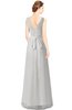 ColsBM Gayle Platinum Classic V-neck Sleeveless Floor Length Bow Bridesmaid Dresses