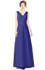 ColsBM Gayle Purple Classic V-neck Sleeveless Floor Length Bow Bridesmaid Dresses