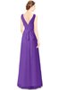 ColsBM Gayle Royal Purple Classic V-neck Sleeveless Floor Length Bow Bridesmaid Dresses