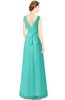 ColsBM Gayle Turquoise G97 Classic V-neck Sleeveless Floor Length Bow Bridesmaid Dresses