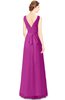 ColsBM Gayle Vivid Viola Classic V-neck Sleeveless Floor Length Bow Bridesmaid Dresses