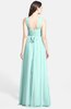 ColsBM Adele Blue Glass Classic Thick Straps Zip up Chiffon30 Floor Length Ribbon Bridesmaid Dresses
