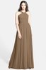ColsBM Adele Bronze Brown Classic Thick Straps Zip up Chiffon30 Floor Length Ribbon Bridesmaid Dresses