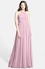 ColsBM Adele Mist Pink Classic Thick Straps Zip up Chiffon30 Floor Length Ribbon Bridesmaid Dresses