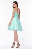 ColsBM Kairi Fair Aqua Plain A-line Sleeveless Zip up Chiffon30 Mini Bridesmaid Dresses