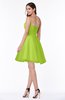 ColsBM Kairi Green Glow Plain A-line Sleeveless Zip up Chiffon30 Mini Bridesmaid Dresses