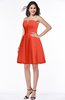 ColsBM Kairi Mandarin Red Plain A-line Sleeveless Zip up Chiffon30 Mini Bridesmaid Dresses