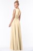 ColsBM Kyra Apricot Gelato Glamorous A-line Jewel Sleeveless Chiffon30 Ruching Bridesmaid Dresses