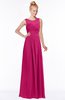 ColsBM Kyra Beetroot Purple Glamorous A-line Jewel Sleeveless Chiffon30 Ruching Bridesmaid Dresses