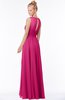 ColsBM Kyra Beetroot Purple Glamorous A-line Jewel Sleeveless Chiffon30 Ruching Bridesmaid Dresses