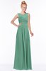 ColsBM Kyra Beryl Green Glamorous A-line Jewel Sleeveless Chiffon30 Ruching Bridesmaid Dresses