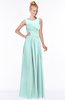 ColsBM Kyra Blue Glass Glamorous A-line Jewel Sleeveless Chiffon30 Ruching Bridesmaid Dresses