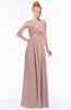 ColsBM Kyra Blush Pink Glamorous A-line Jewel Sleeveless Chiffon30 Ruching Bridesmaid Dresses