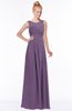 ColsBM Kyra Chinese Violet Glamorous A-line Jewel Sleeveless Chiffon30 Ruching Bridesmaid Dresses