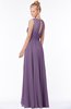 ColsBM Kyra Chinese Violet Glamorous A-line Jewel Sleeveless Chiffon30 Ruching Bridesmaid Dresses