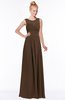 ColsBM Kyra Chocolate Brown Glamorous A-line Jewel Sleeveless Chiffon30 Ruching Bridesmaid Dresses