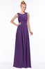 ColsBM Kyra Dark Purple Glamorous A-line Jewel Sleeveless Chiffon30 Ruching Bridesmaid Dresses