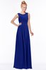 ColsBM Kyra Electric Blue Glamorous A-line Jewel Sleeveless Chiffon30 Ruching Bridesmaid Dresses
