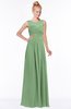 ColsBM Kyra Fair Green Glamorous A-line Jewel Sleeveless Chiffon30 Ruching Bridesmaid Dresses