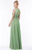 ColsBM Kyra Fair Green Glamorous A-line Jewel Sleeveless Chiffon30 Ruching Bridesmaid Dresses