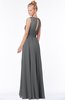 ColsBM Kyra Grey Glamorous A-line Jewel Sleeveless Chiffon30 Ruching Bridesmaid Dresses