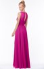 ColsBM Kyra Hot Pink Glamorous A-line Jewel Sleeveless Chiffon30 Ruching Bridesmaid Dresses