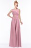 ColsBM Kyra Light Coral Glamorous A-line Jewel Sleeveless Chiffon30 Ruching Bridesmaid Dresses