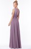 ColsBM Kyra Mauve Glamorous A-line Jewel Sleeveless Chiffon30 Ruching Bridesmaid Dresses