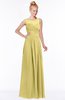 ColsBM Kyra Misted Yellow Glamorous A-line Jewel Sleeveless Chiffon30 Ruching Bridesmaid Dresses