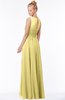 ColsBM Kyra Misted Yellow Glamorous A-line Jewel Sleeveless Chiffon30 Ruching Bridesmaid Dresses