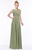 ColsBM Kyra Moss Green Glamorous A-line Jewel Sleeveless Chiffon30 Ruching Bridesmaid Dresses